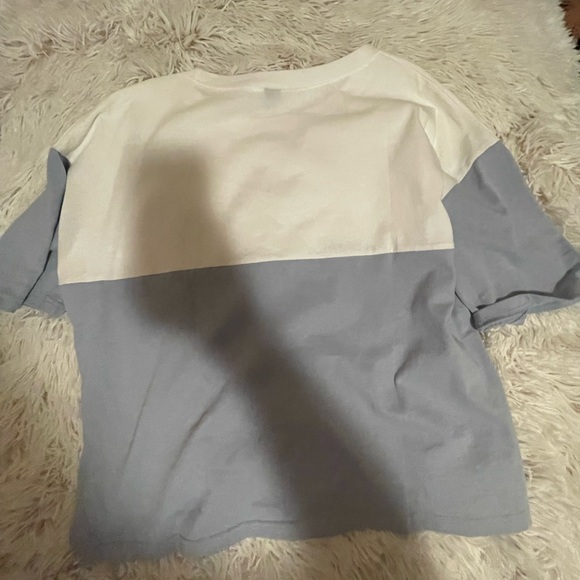 Cropped Short sleeve Color block Tee - Picture 2 of 4